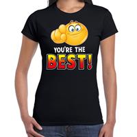 Bellatio Funny emoticon t-shirt you are the best Zwart