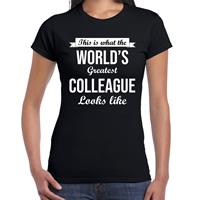 Bellatio Worlds greatest colleague cadeau t-shirt Zwart