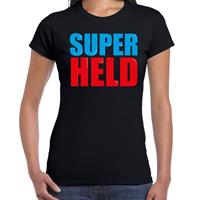 Bellatio Super held fun tekst t-shirt Zwart