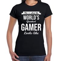 Bellatio Worlds greatest gamer cadeau t-shirt Zwart