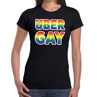 Bellatio Uber gay gay pride t-shirt Zwart