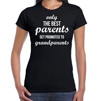 Bellatio Only the best parents get promoted to grandparents t-shirt Zwart