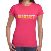 Bellatio Biertje tekst t-shirt Roze