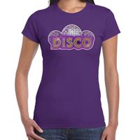 Bellatio Disco feest t-shirt Paars