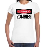 Bellatio Halloween - Danger Zombies t-shirt Wit
