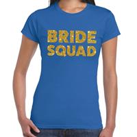 Bellatio Bride Squad gouden glitter tekst t-shirt Blauw