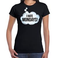 Bellatio I hate mondays / hekel aan maandag fun tekst t-shirt / shirt - Zwart