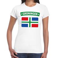 Bellatio Groningen vlag t-shirt Wit