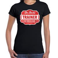 Bellatio Cadeau t-shirt voor de beste trainer voor dames - Zwart
