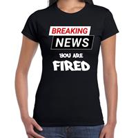 Bellatio Fout Breaking news you are fired t-shirt Zwart