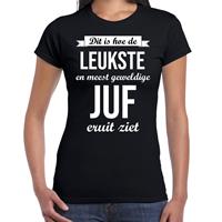 Bellatio Leukste juf cadeau t-shirt Zwart