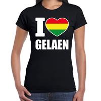 Bellatio Carnaval t-shirt I love Gelaen voor dames - Zwart