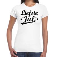 Bellatio Liefste juf cadeau t-shirt voor dames - Einde schooljaar/ juffendag cadeau
