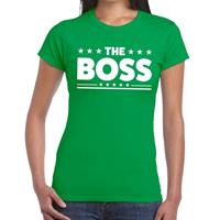 Bellatio The Boss tekst t-shirt Groen