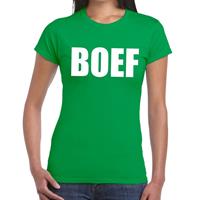Bellatio Boef tekst t-shirt Groen