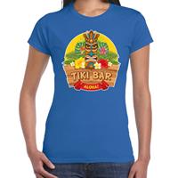 Bellatio Hawaii feest t-shirt / shirt tiki bar Aloha voor dames - Blauw