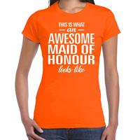 Bellatio This is what an awesome maid of honour looks like cadeau t-shirt Oranje