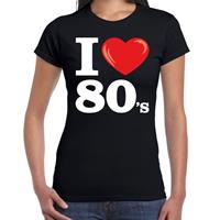 Bellatio I love 80s t-shirt Zwart