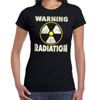 Bellatio Halloween - Halloween warning radiation verkleed t-shirt Zwart