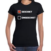 Bellatio Geschikt - Ongeschikt fun t-shirt zwart dames - Zwart