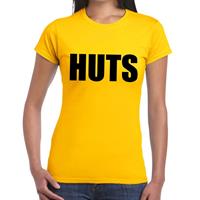 Bellatio HUTS tekst t-shirt Geel