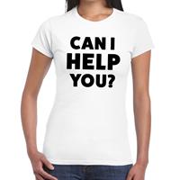 Bellatio Can i help you beurs/evenementen t-shirt Wit