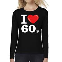 Bellatio I love 60s long sleeve t-shirt Zwart