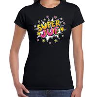 Bellatio Super juf cadeau t-shirt Zwart