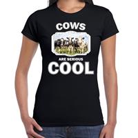 Bellatio Dieren Nederlandse koeien kudde t-shirt Zwart