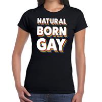 Bellatio Natural born gay t-shirt Zwart