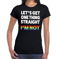 Bellatio Gay pride lets get one thing straight im not t-shirt Zwart