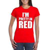 Bellatio I'm pretty in red t-shirt Rood