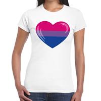 Bellatio Gay pride biseksueel t-shirt Wit