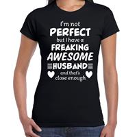 Bellatio Freaking awesome Husband / geweldige echtgenoot cadeau t-shirt Zwart