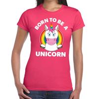 Bellatio Born to be a unicorn gay pride t-shirt - Roze