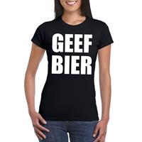 Bellatio Geef Bier dames shirt Zwart