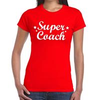 Bellatio Super Coach cadeau t-shirt voor dames - Bedankt cadeau voor een coach