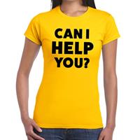 Bellatio Can i help you beurs/evenementen t-shirt Geel