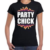 Bellatio Party chick fun tekst t-shirt Zwart