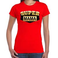 Bellatio Super mama cadeau t-shirt Rood