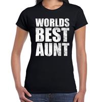 Bellatio Worlds best aunt / tante cadeau t-shirt Zwart