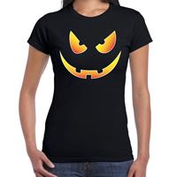 Bellatio Halloween - Halloween Scary face verkleed t-shirt Zwart