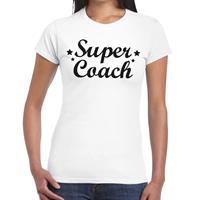 Bellatio Super Coach cadeau t-shirt voor dames - Bedankt cadeau voor een coach