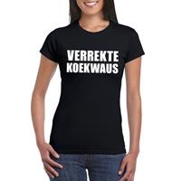 Bellatio Verrekte Koekwaus Brabantse spreuk dames shirt Zwart