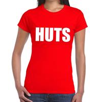 Bellatio HUTS tekst t-shirt Rood