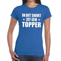 Bellatio In dit shirt zit een Topper t-shirt blauw voor dames - Toppers kleding