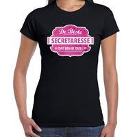 Bellatio Cadeau t-shirt voor de beste secretaresse voor dames - Zwart