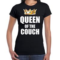 Bellatio Queen of the couch t-shirt Zwart