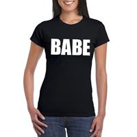 Bellatio Babe tekst t-shirt Zwart