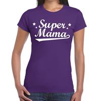Bellatio Super mama cadeau t-shirt Paars